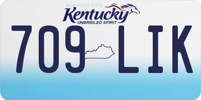 KY license plate 709LIK