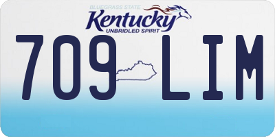 KY license plate 709LIM