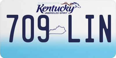 KY license plate 709LIN