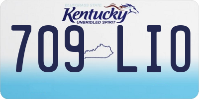 KY license plate 709LIO