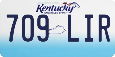 KY license plate 709LIR