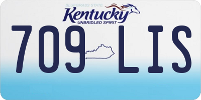 KY license plate 709LIS