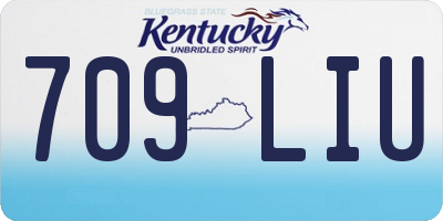 KY license plate 709LIU
