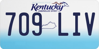 KY license plate 709LIV