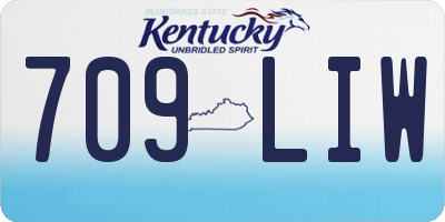 KY license plate 709LIW