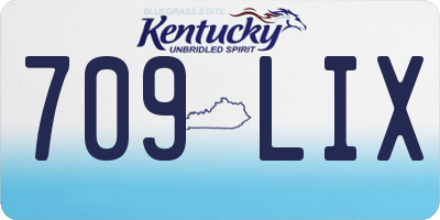 KY license plate 709LIX
