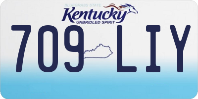 KY license plate 709LIY