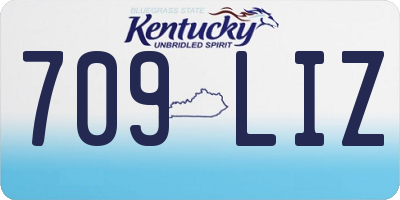 KY license plate 709LIZ