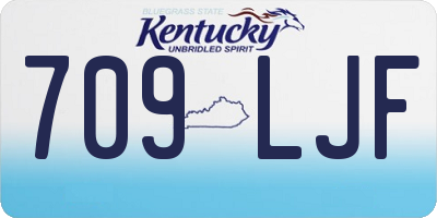 KY license plate 709LJF