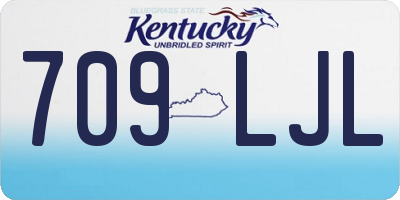 KY license plate 709LJL