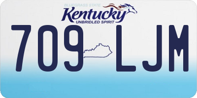 KY license plate 709LJM