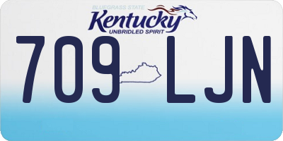 KY license plate 709LJN