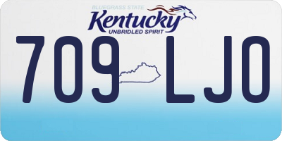 KY license plate 709LJO