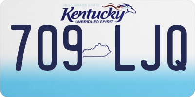KY license plate 709LJQ
