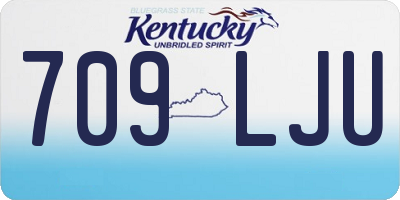 KY license plate 709LJU