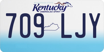 KY license plate 709LJY