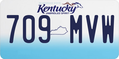KY license plate 709MVW