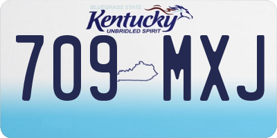 KY license plate 709MXJ