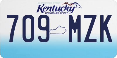 KY license plate 709MZK