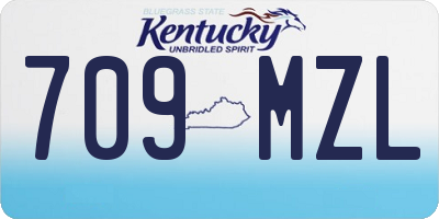 KY license plate 709MZL
