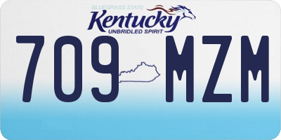 KY license plate 709MZM