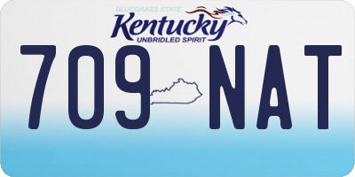 KY license plate 709NAT