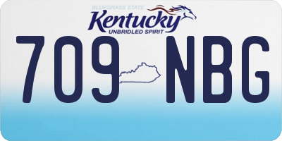 KY license plate 709NBG