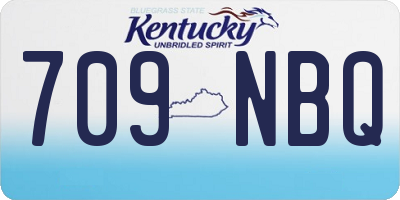 KY license plate 709NBQ