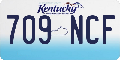 KY license plate 709NCF