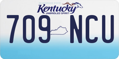 KY license plate 709NCU