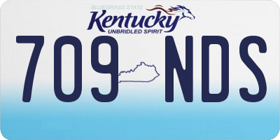 KY license plate 709NDS