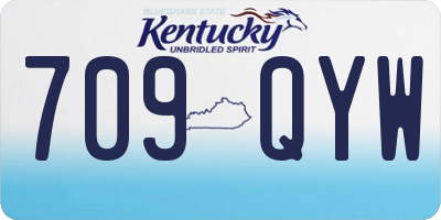 KY license plate 709QYW