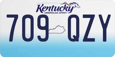 KY license plate 709QZY