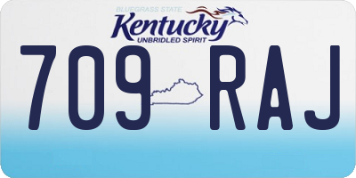 KY license plate 709RAJ