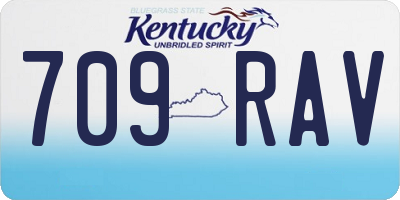 KY license plate 709RAV