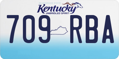 KY license plate 709RBA