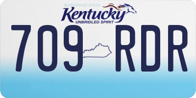 KY license plate 709RDR