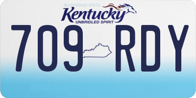 KY license plate 709RDY