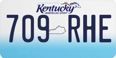KY license plate 709RHE