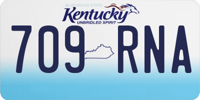 KY license plate 709RNA