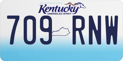 KY license plate 709RNW
