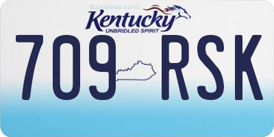 KY license plate 709RSK
