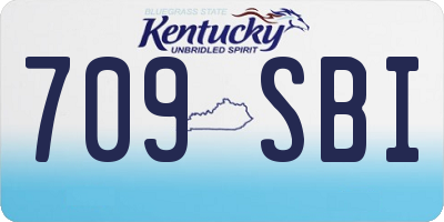 KY license plate 709SBI
