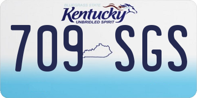 KY license plate 709SGS