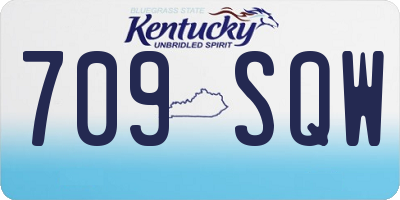 KY license plate 709SQW