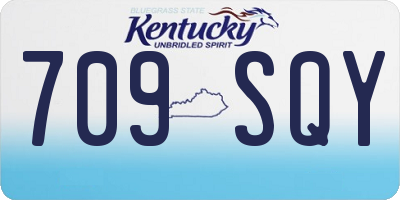 KY license plate 709SQY