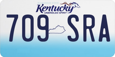 KY license plate 709SRA