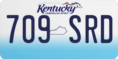 KY license plate 709SRD