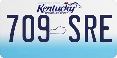 KY license plate 709SRE