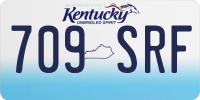 KY license plate 709SRF
